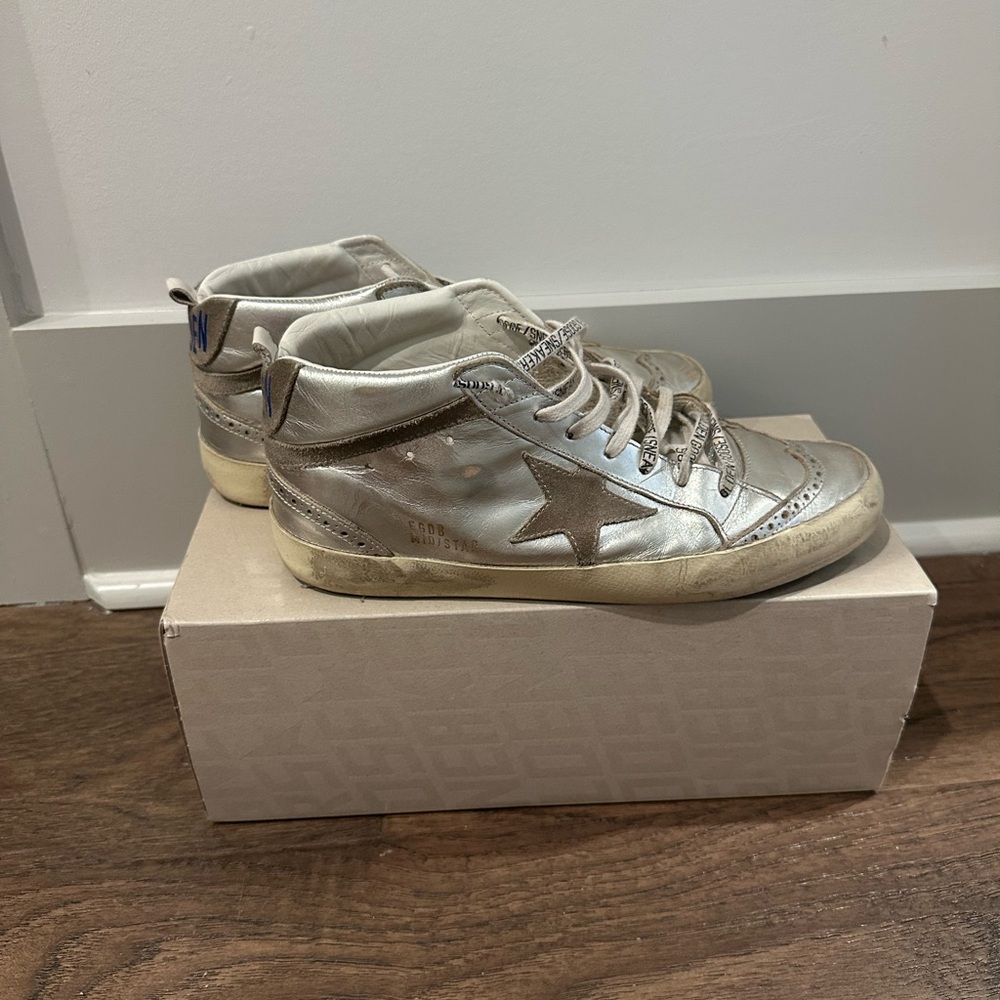 Golden Goose Silver Sneakers